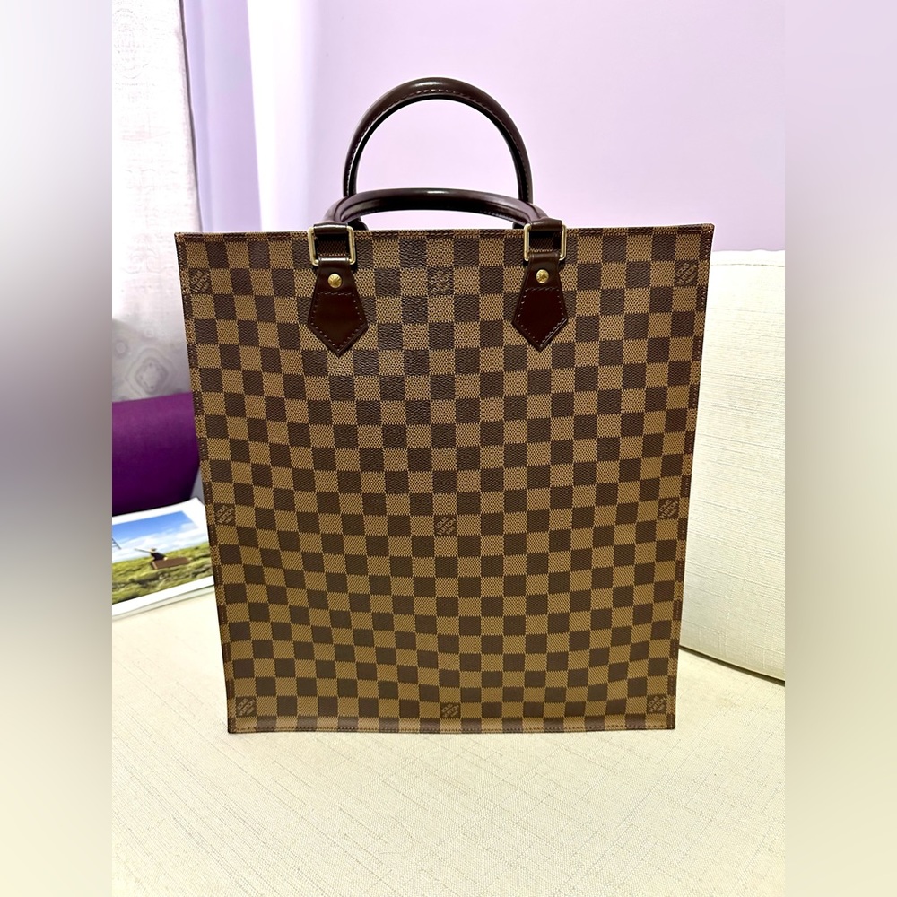 Louis Vuitton Sac Plat in Damier Ebane handbag
